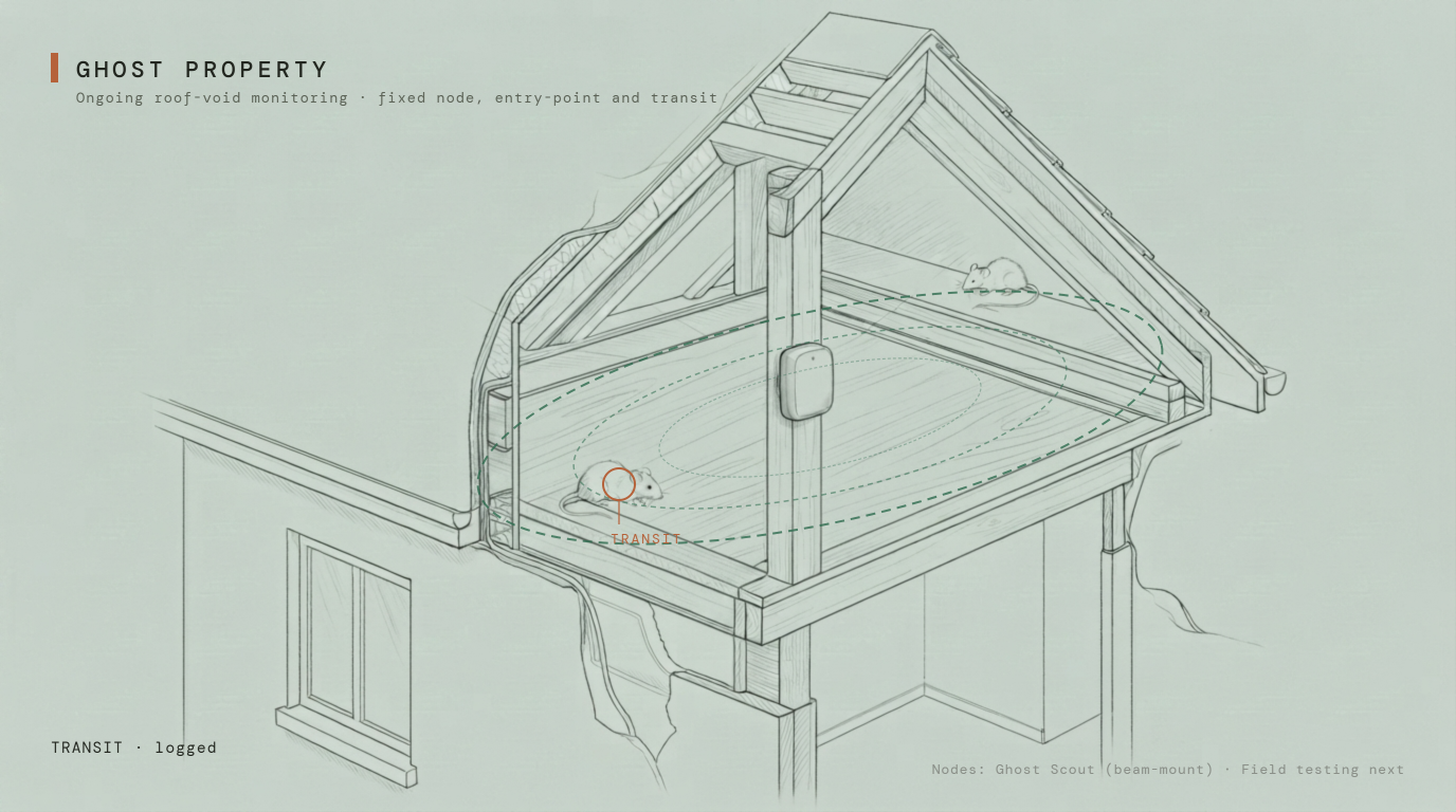Ghost Property roof void proof frame (schematic illustration)
